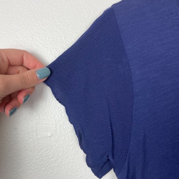 Soft Surroundings Woman's Sz S Blue Soleil Tunic Blouse w/ Back Detail - Picture 2 of 8